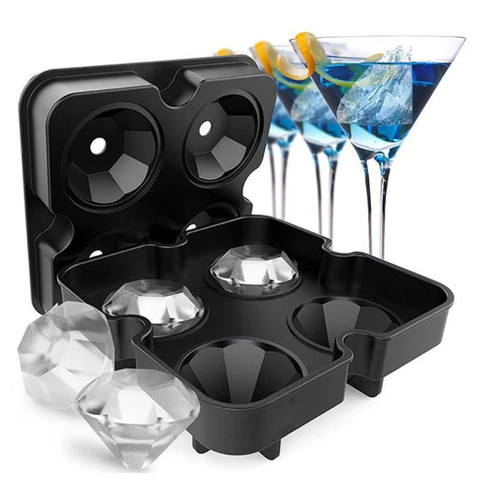 Silicone Mold Ice Cube Maker Chocolate Mould Tray Ice Cream DIY Tool 3D Form Whiskey Wine Cocktail Ice Cube Trays Molds - Novo Fusion