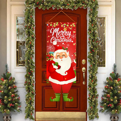 Christmas Hanging Flag Decoration Merry Cristmas Decor for Home 2024 Hanging Flag Xmas Ornament Navidad Natal New Year Gift 2025 - Novo Fusion