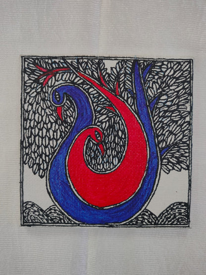 Mithila Madhubani Handpainted Wall Painting