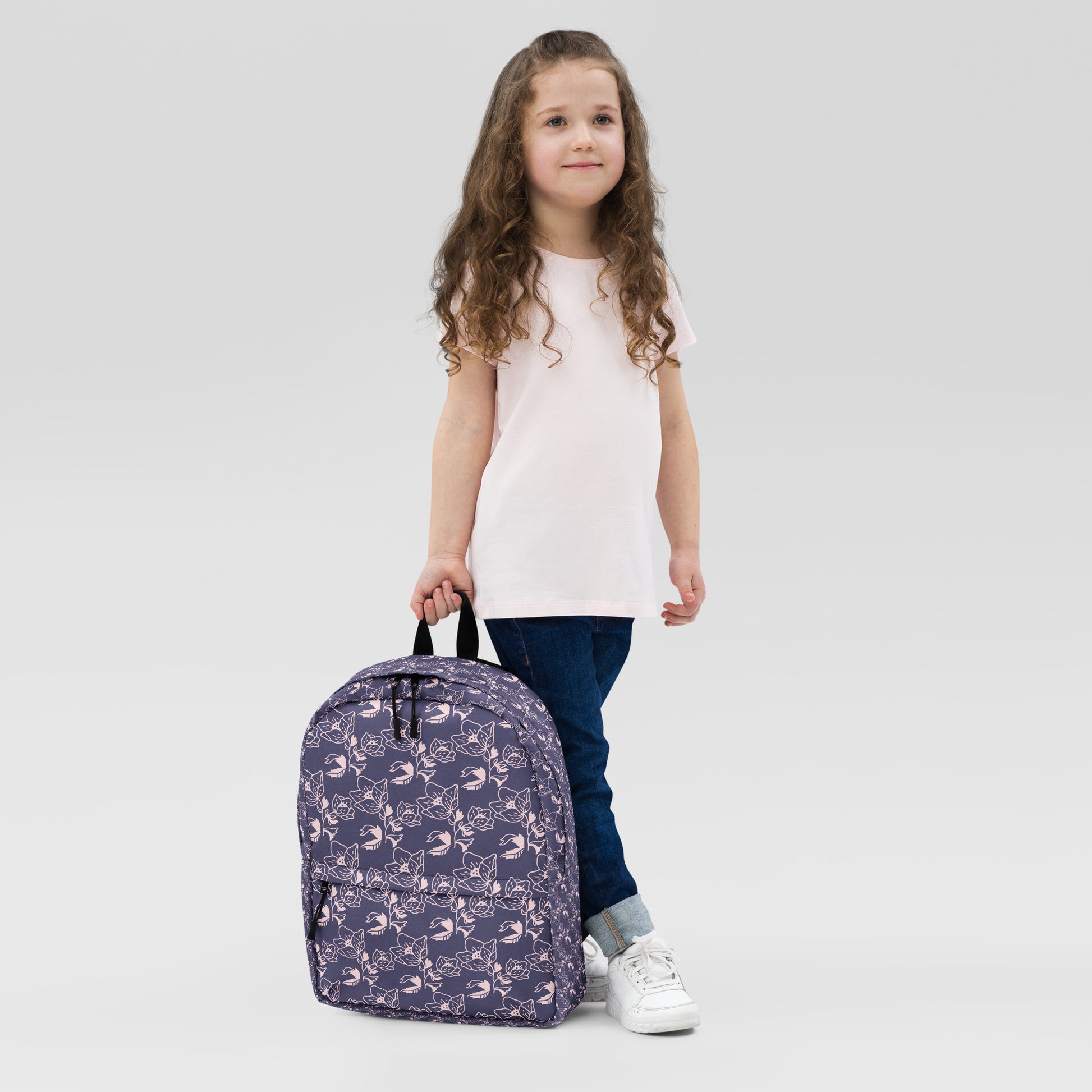 Premium Sustainable Blue Floral Water-Resistant Backpack - Novo Fusion