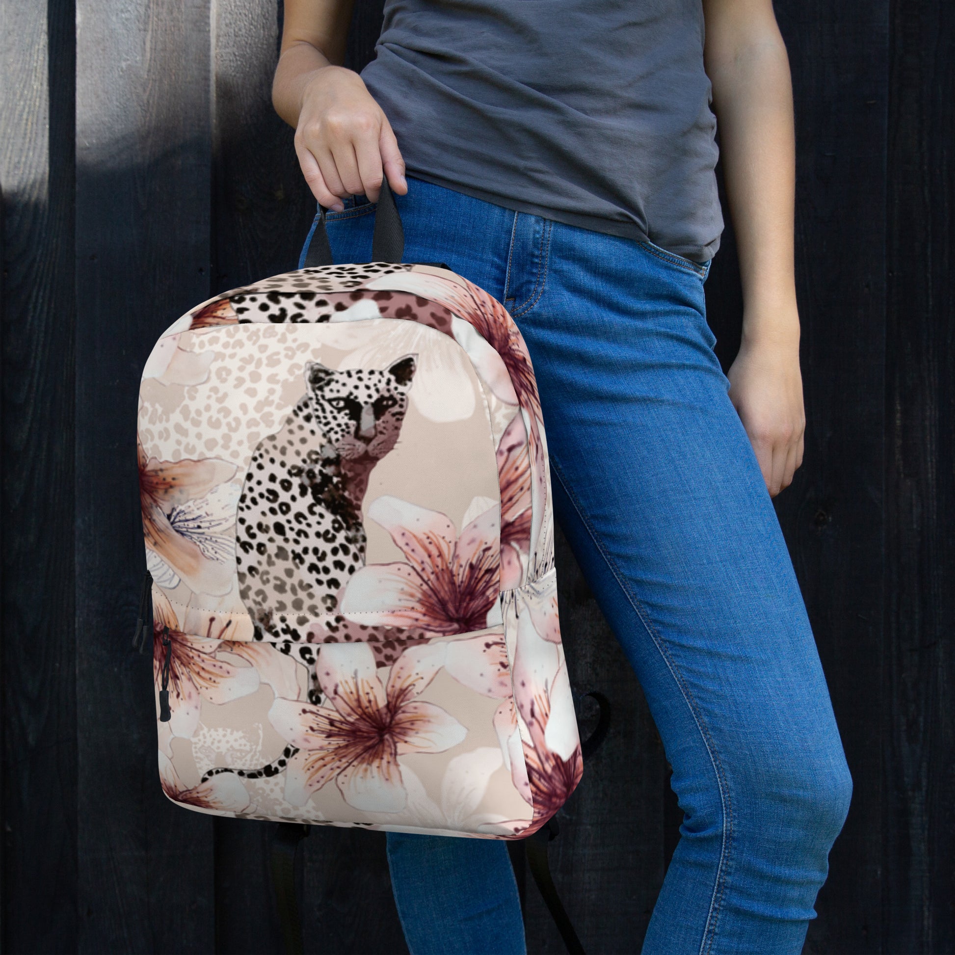Premium Sustainable Peach Wildlife Water-Resistant Backpack - Novo Fusion