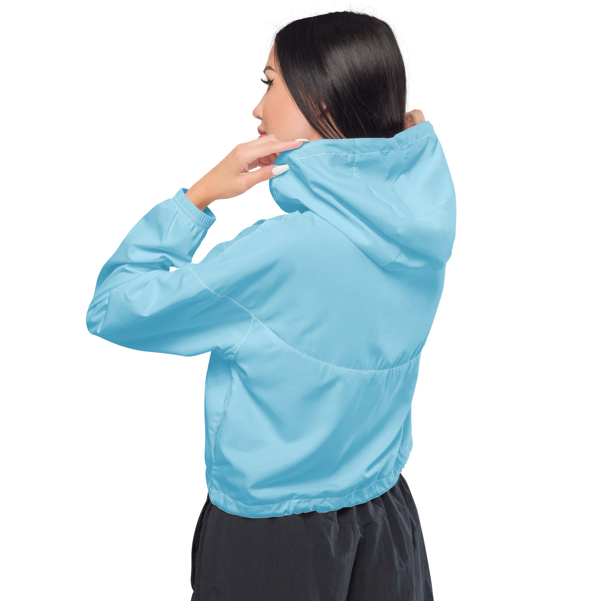 Women’s 100% Polyester Waterproof Lightweight Stylish Cropped Windbreaker Jumper - Novo Fusion