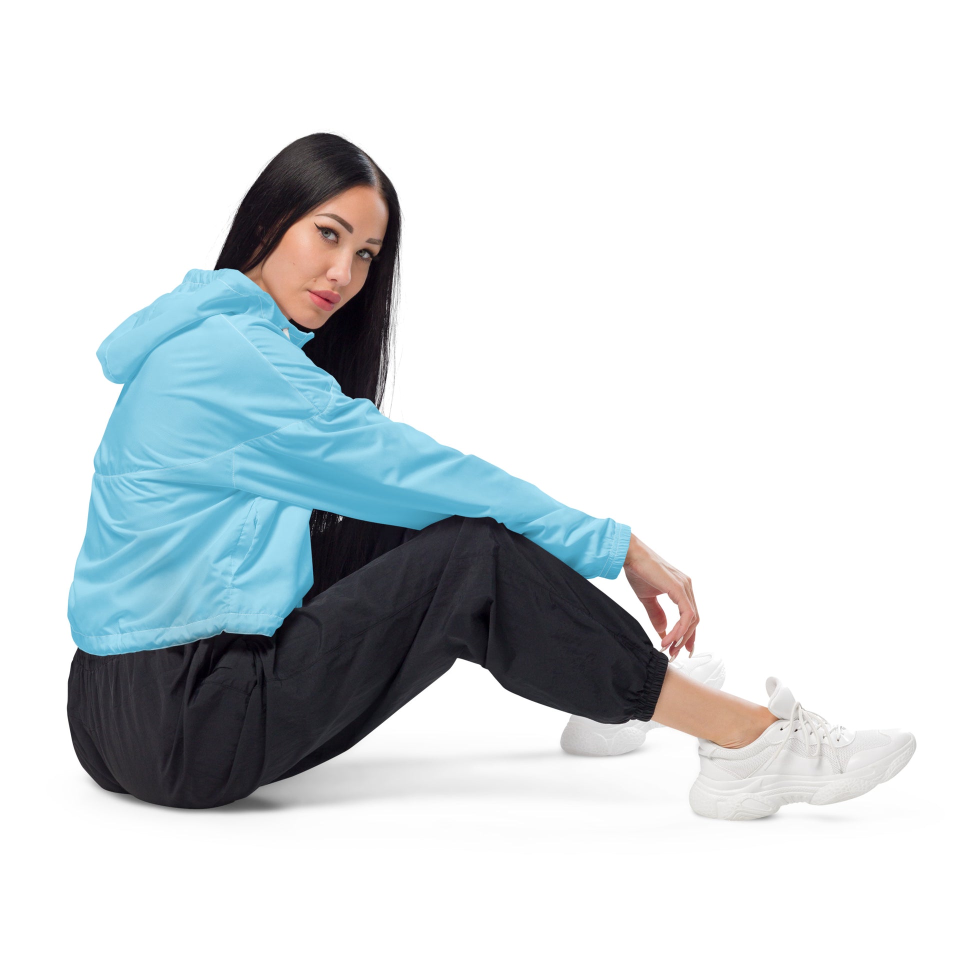 Women’s 100% Polyester Waterproof Lightweight Stylish Cropped Windbreaker Jumper - Novo Fusion