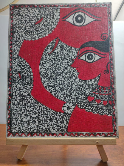 Mithila Madhubani Handpainted Wall Painting