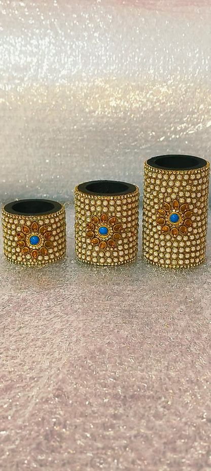 Mithila Madhubani Painting Candle Holders