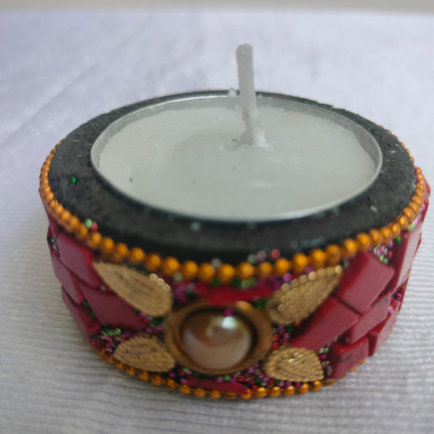 Mithila Madhubani Painting Candle Holders