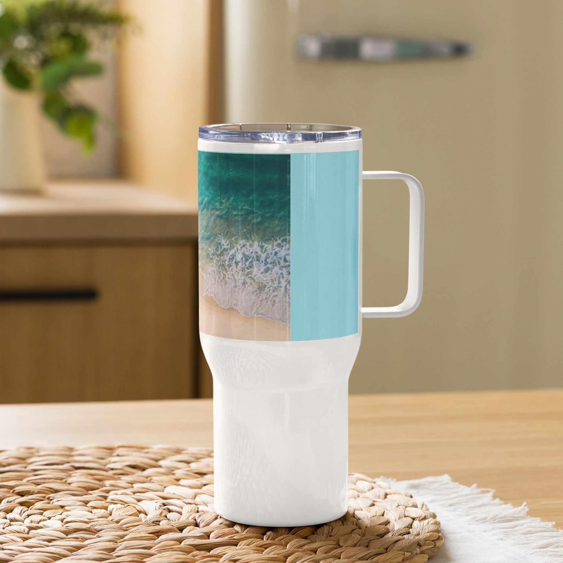 High-Grade Sustainable Stainless Steel Beach Travel mug With a Handle - Novo Fusion