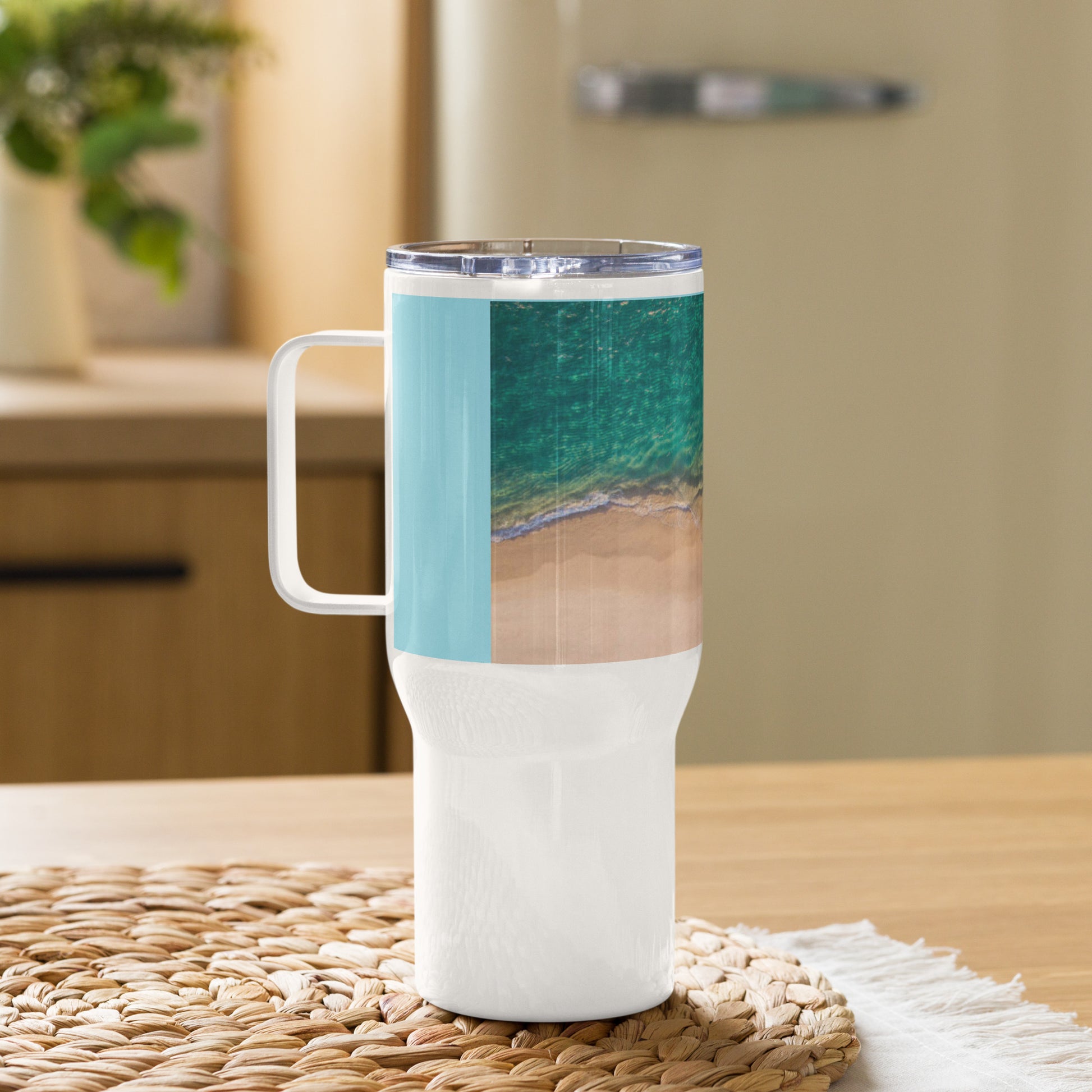 High-Grade Sustainable Stainless Steel Beach Travel mug With a Handle - Novo Fusion
