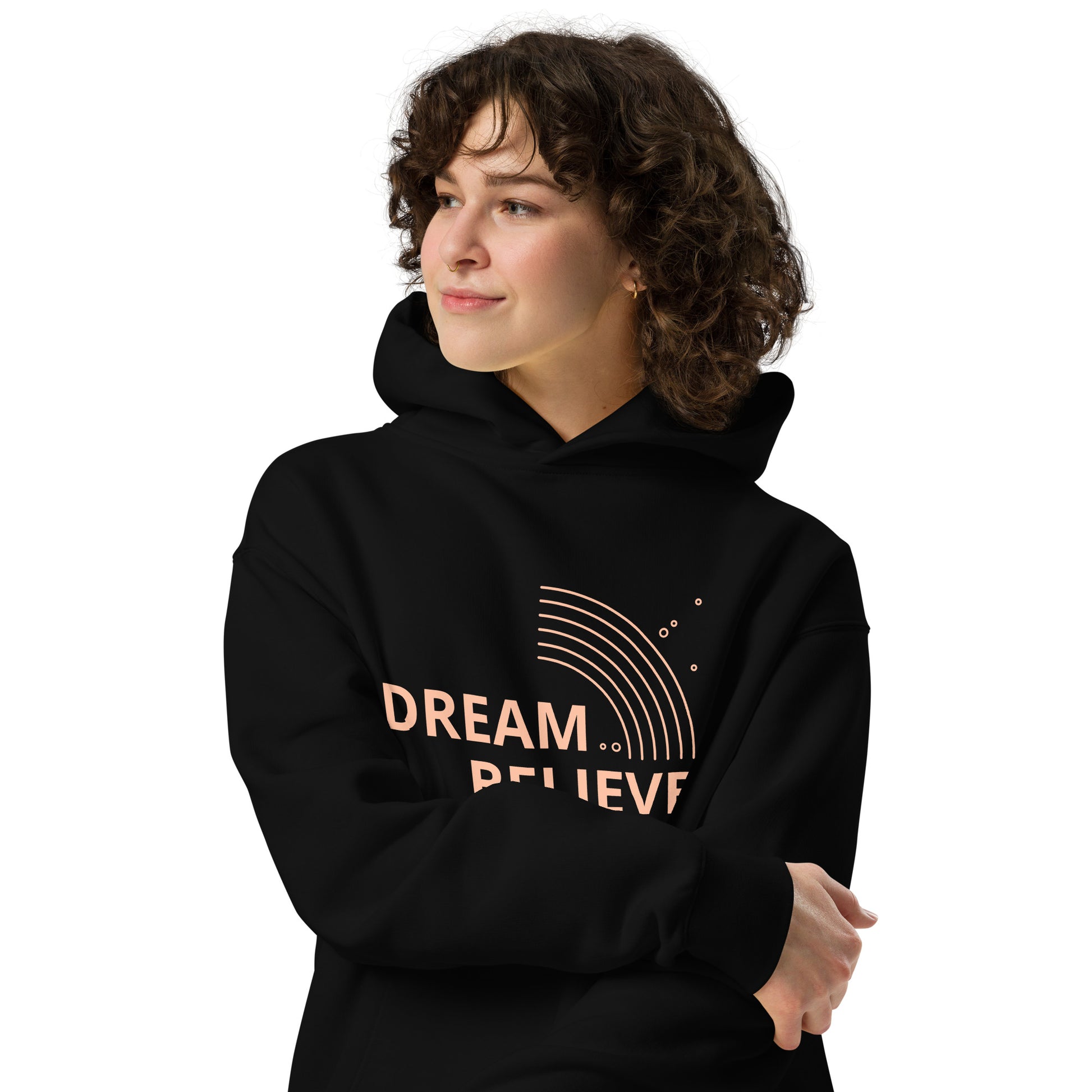 Extra Soft Premium-Quality Cool Design Fashion Sustainable Dream Believe Achieve Men Women Unisex Oversized Hoodie - Novo Fusion