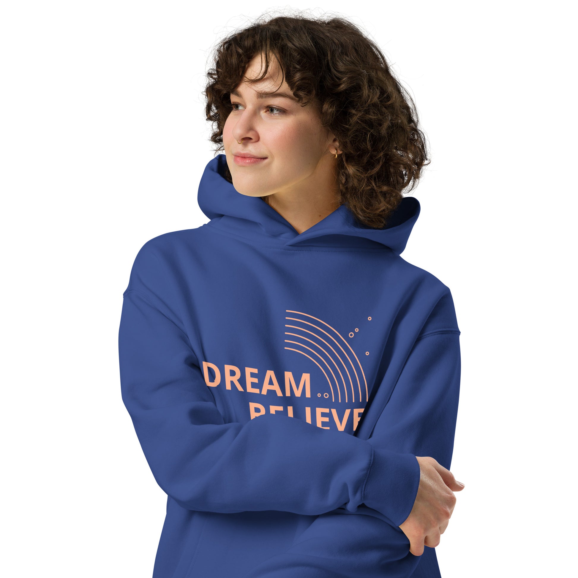 Extra Soft Premium-Quality Cool Design Fashion Sustainable Dream Believe Achieve Men Women Unisex Oversized Hoodie - Novo Fusion