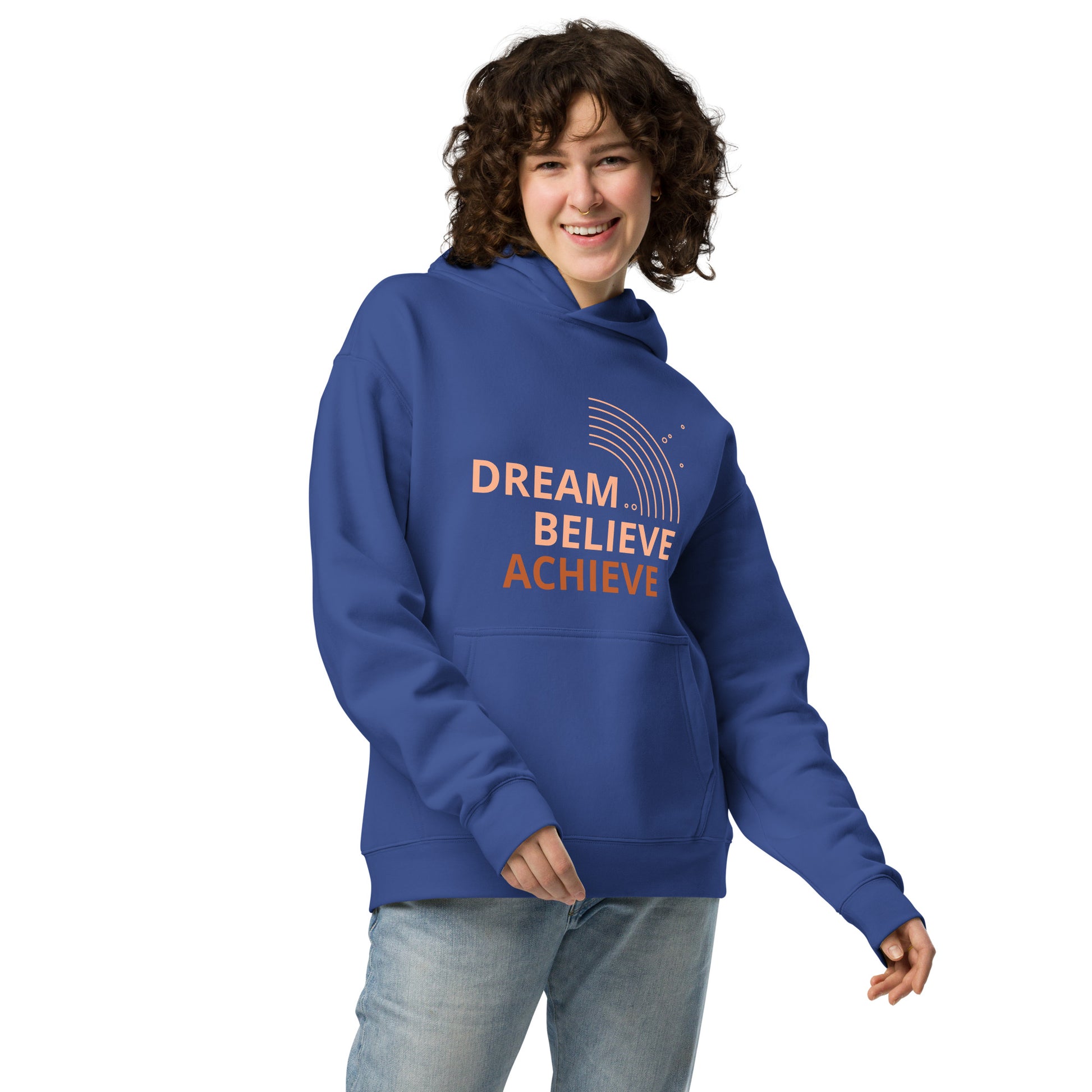 Extra Soft Premium-Quality Cool Design Fashion Sustainable Dream Believe Achieve Men Women Unisex Oversized Hoodie - Novo Fusion