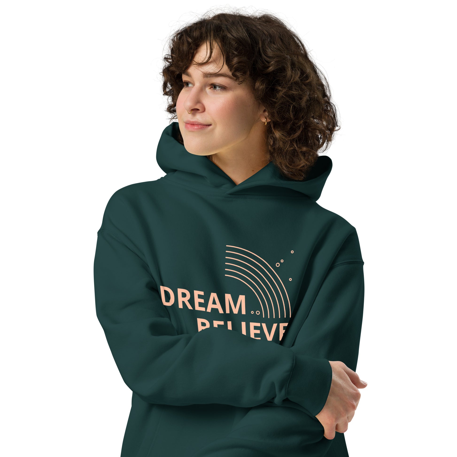 Extra Soft Premium-Quality Cool Design Fashion Sustainable Dream Believe Achieve Men Women Unisex Oversized Hoodie - Novo Fusion