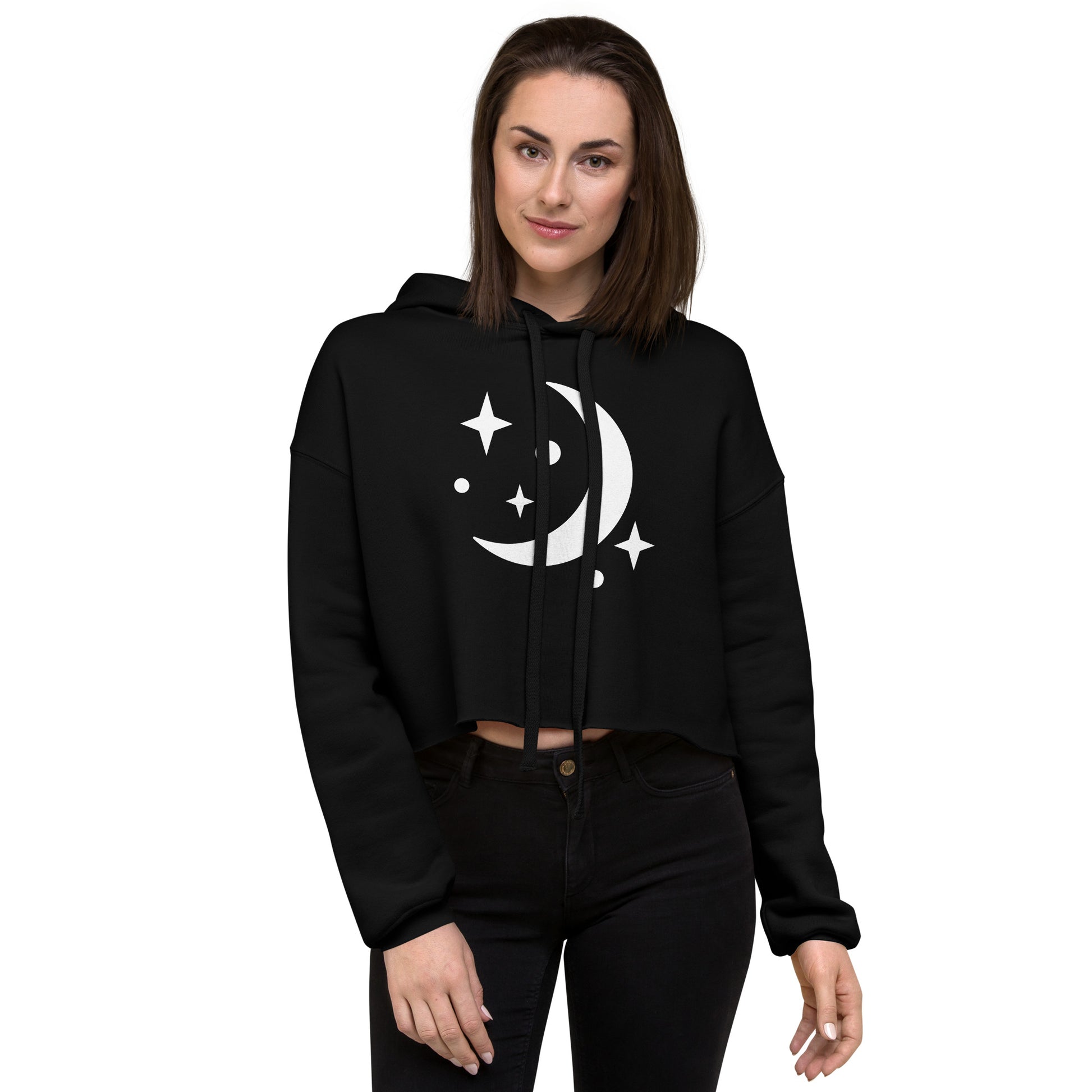 Premium Luxury Fashion Sustainable Night Sky Crop Hoodie - Novo Fusion