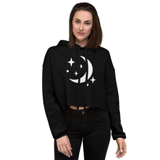 Premium Luxury Fashion Sustainable Night Sky Crop Hoodie - Novo Fusion