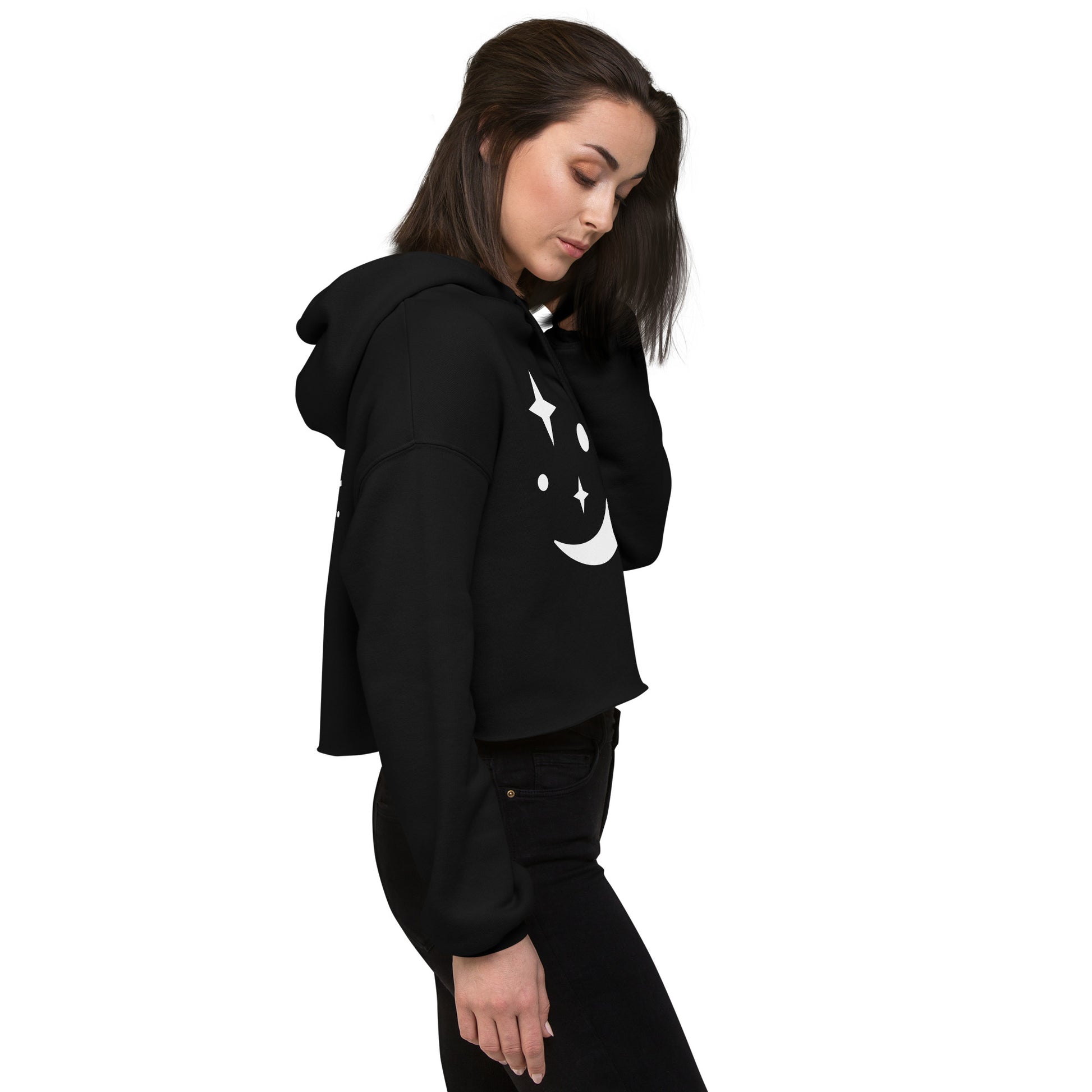 Premium Luxury Fashion Sustainable Night Sky Crop Hoodie - Novo Fusion